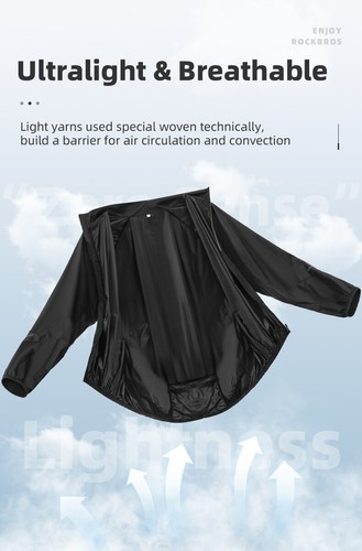 ROCKBROS Summer Cycling Sun Protection Clothing Unisex Outdoor Sunscreen Jacket - Picture 11 of 18