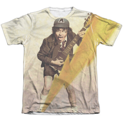 AC/DC Higher Voltage Adult Sublimated T-Shirt White