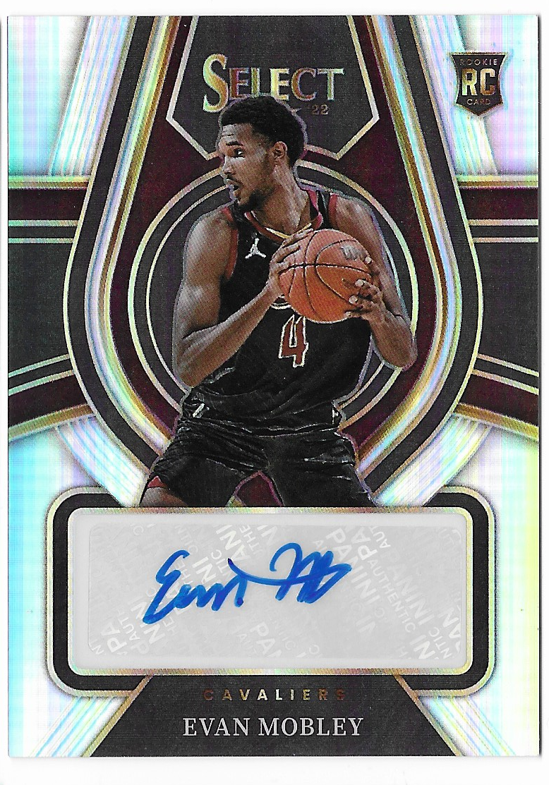 EVAN MOBLEY 2021 PANINI SELECT ROOKIE AUTO AUTOGRAPH RC CARD #208