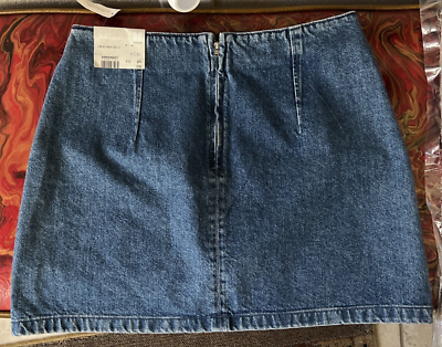 NEW Topshop Moto Denim Jean Skirt Distressed Size EUR 40 UK 12