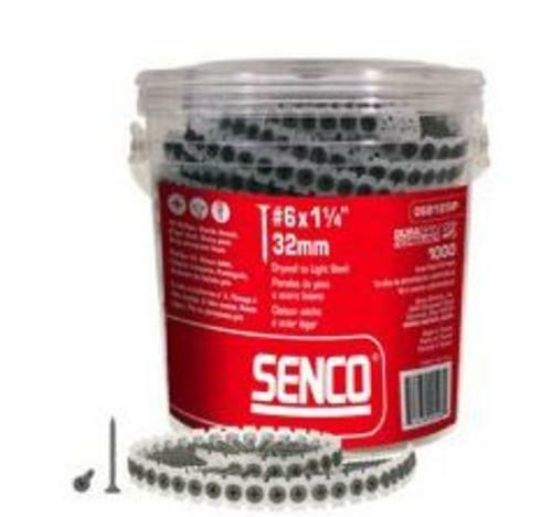 Senco 06B125P sortierte Trockenbauschrauben, Stahl, grau, 6 x 1-1/4