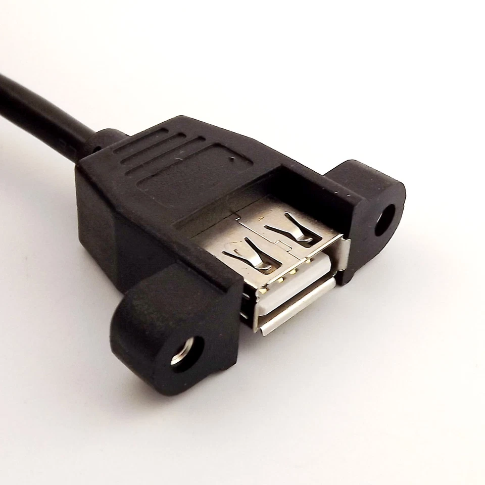5xUSB 2.0 A Female Panel Mount to Micro USB Male Adapter Cable for Android 1.5FT - Image 3 of 4