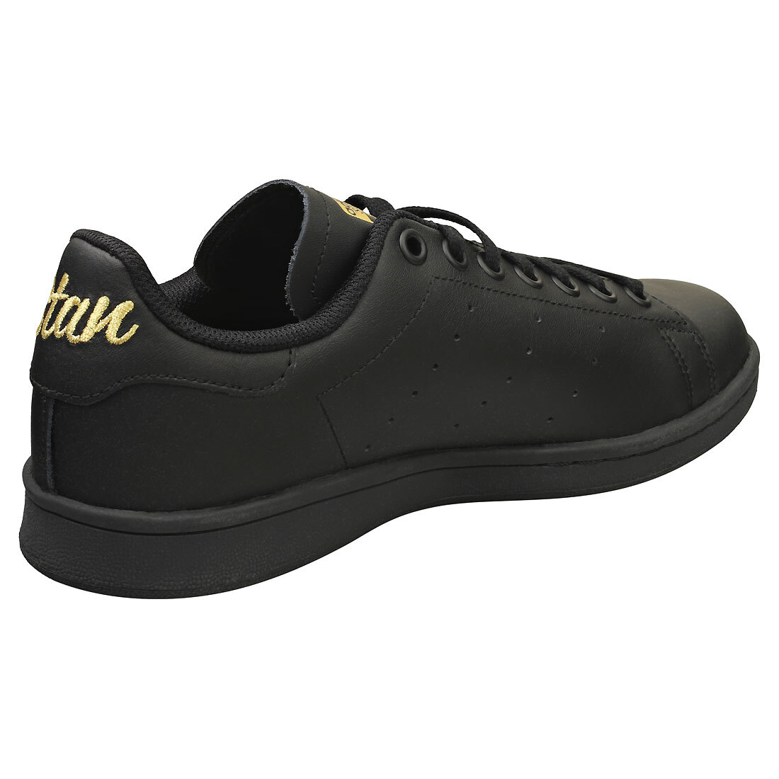 adidas Stan Smith J Kids Black Gold Classic Trainers UK UK