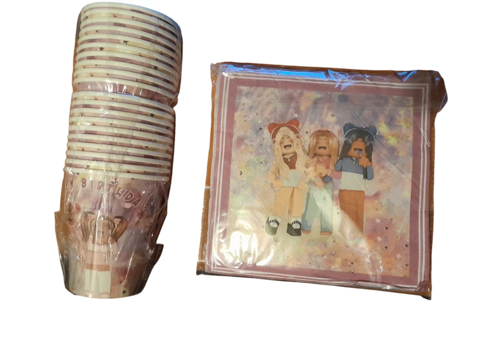 Princesa Fiesta Platos Tazas Servilletas Mantel Niños Cumpleaños Fiesta Decoración Foto 2 de 4