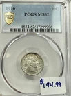 1910 Silver Barber Dime  #072 PCGS MS62