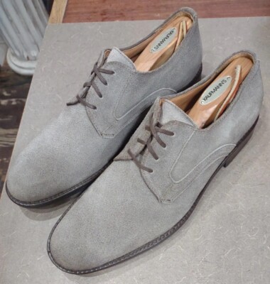 JOHNSTON & MURPHY  SHEEPSKIN EUC MENS SZ 10 M KNIT SUEDE OXFORD TIE SHOES Johnston & Murphy Men main image 3