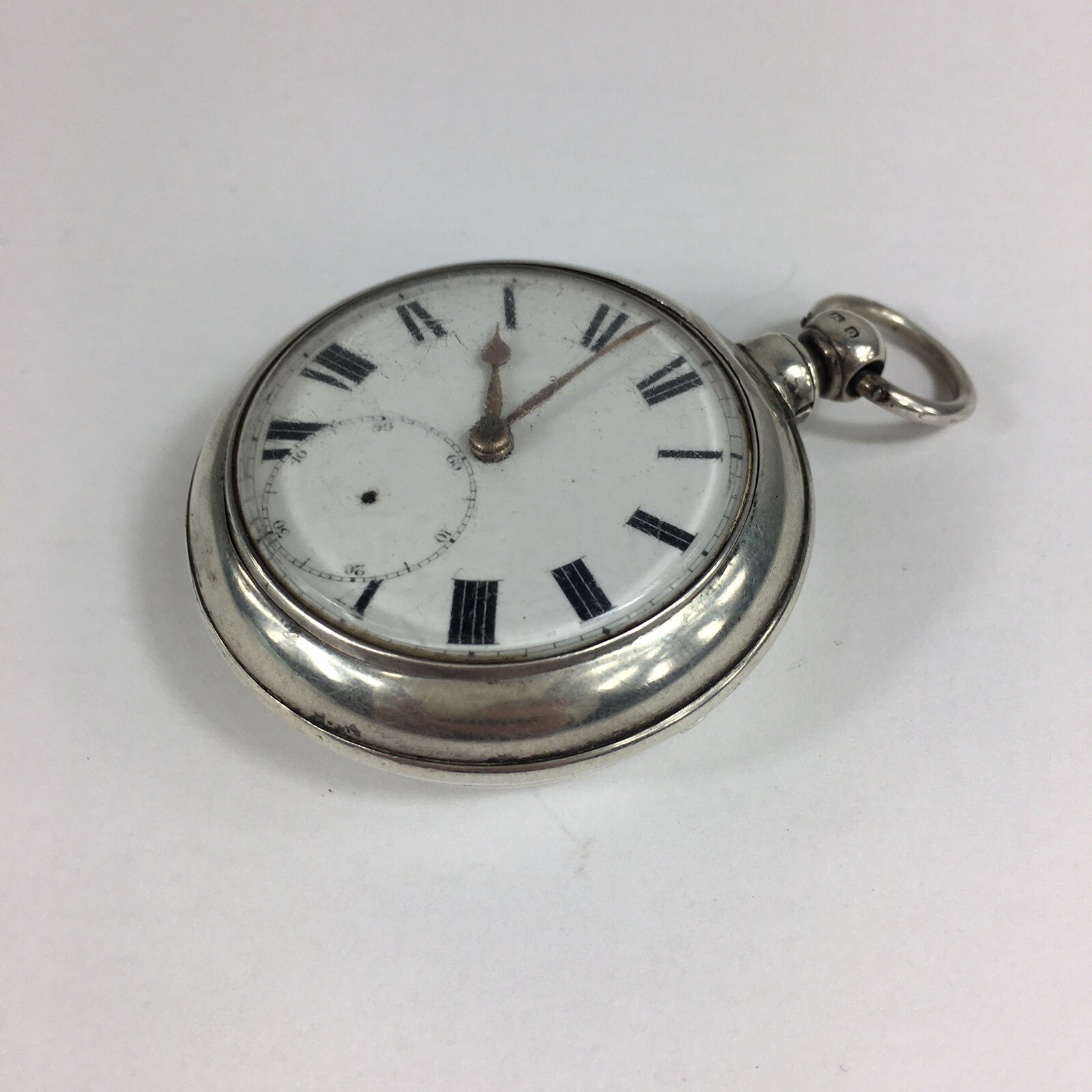 Antique 1865 Solid Silver Pair Case Pocket Watch … - image 2