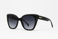 Moschino Sunglasses Women's Cat Eye MOS005S 807 Black 53mm Grey Lens NEW