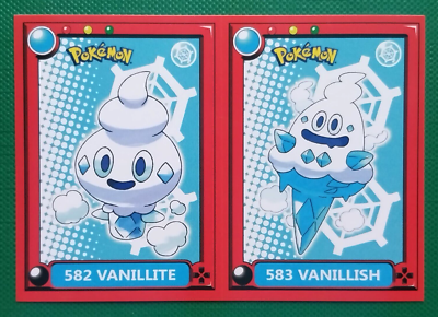 Pokemon 583 Vanillish Pokdex POKEMON POKEDEX Sticker EF #582 583 VANILLITE