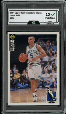 1994 Upper Deck #250 Jason Kidd Rookie Card GRADED 10 GEM MINT HOF
