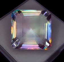 Topazio mistico arcobaleno naturale certificato pietra preziosa sfusa 61 ct g...