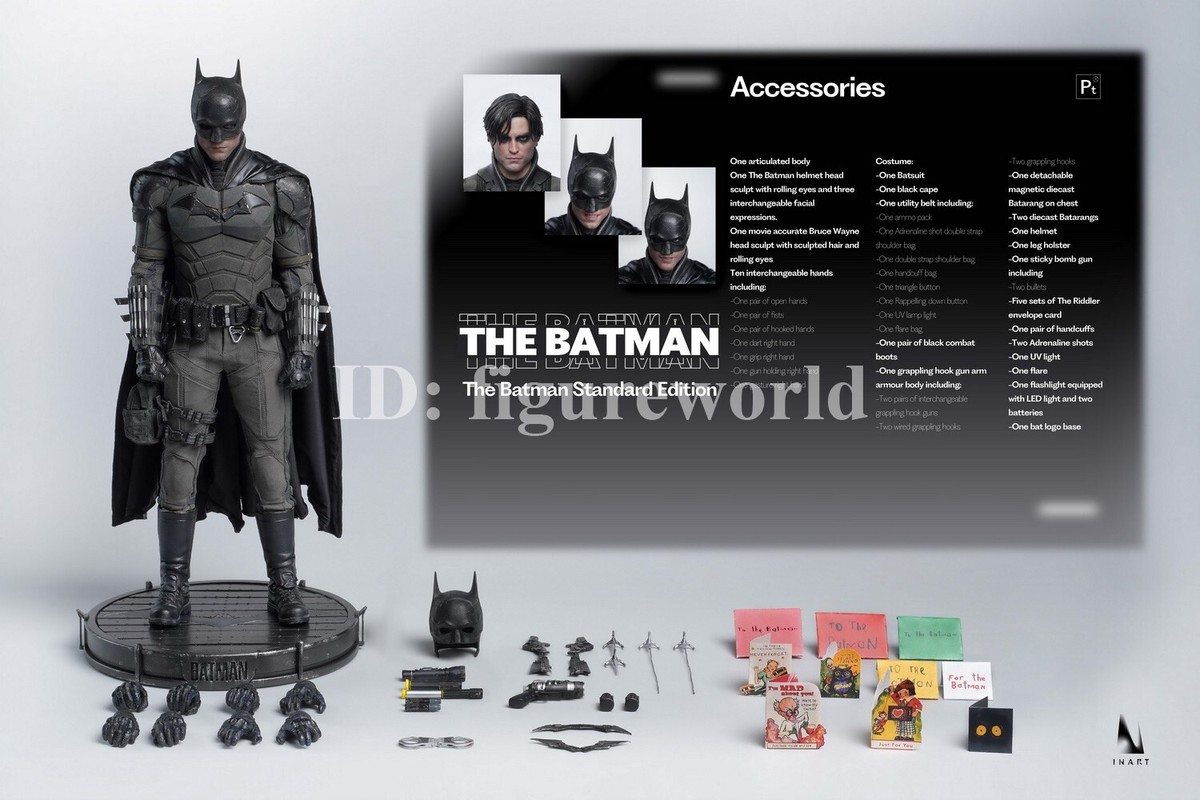 Inart バットマン 1/12 Standard Version(通常版) INART PT002-1S 1/6 The Batman Bruce Wayne Robert Pattinson