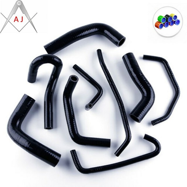 Black Silicone Coolant Radiator Hose Kit For MAZDA MIATA MX5 NA BP4W 1
