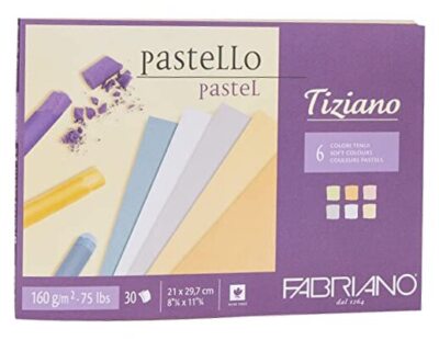  Tiziano 46021297 Pastel Paper Pad A4-30 Sheets - 6 Soft 21 x 29,7 x 0,5 cm