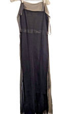 Davids Bridal dress Black Elegant Tulle Overlay Formal Gown new W Sz6 Swifty 90'