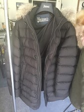 Herno Fur Trimmed Hooded Parka - Black - Size 54 - New With Tags