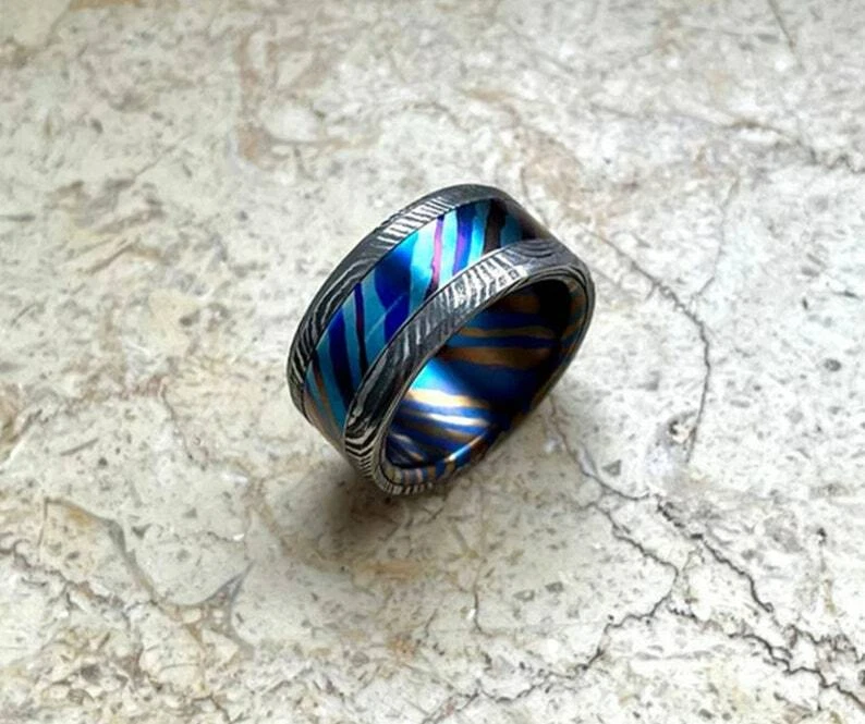 Timascus wedding deals band