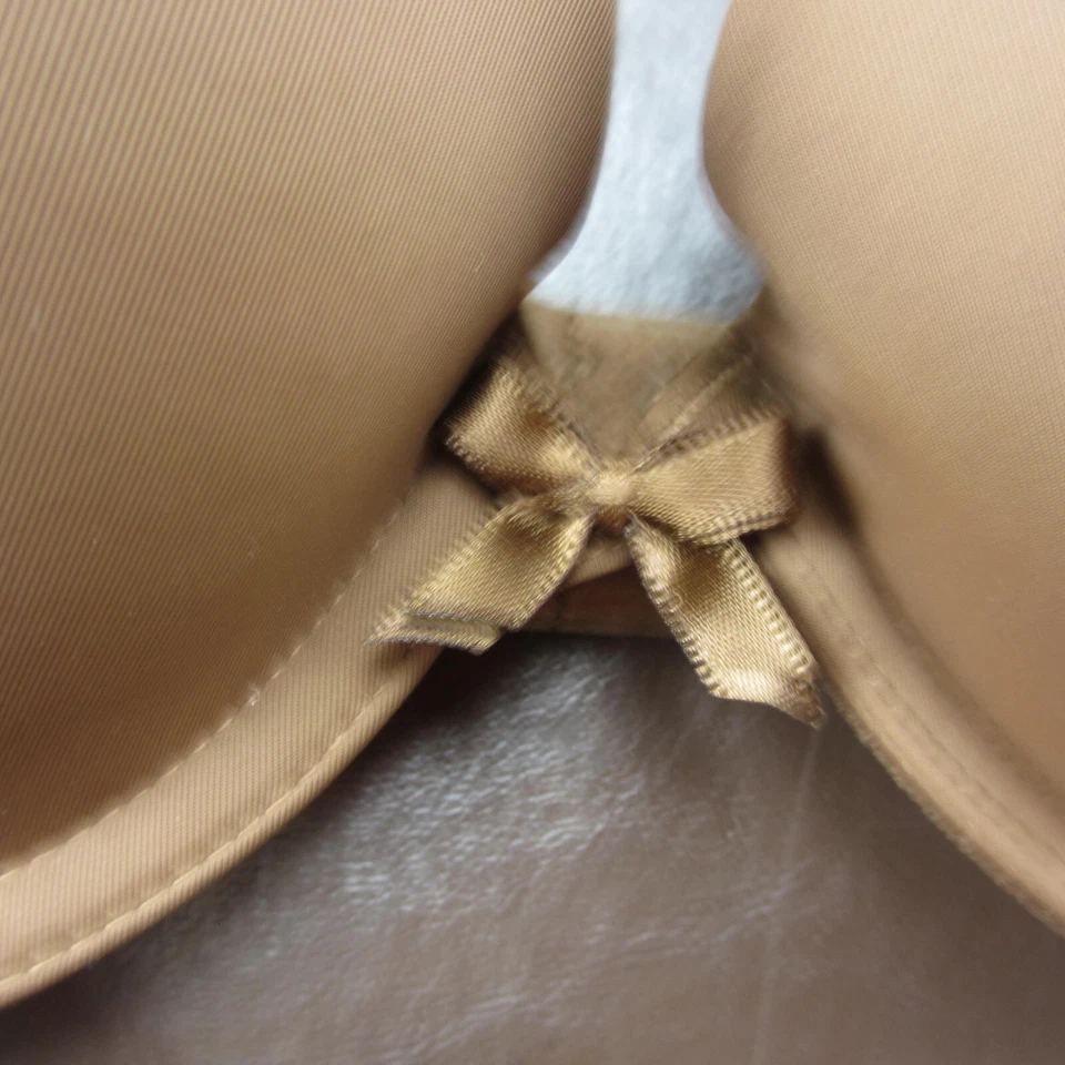 Sujetador Xhilaration 32B marrón acolchado con aros cierre ajustable trasero Foto 3 de 4