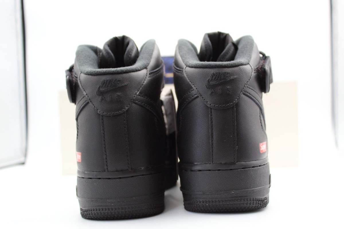 Size 10 - Nike Supreme x Air Force 1 Mid Box Logo - Triple