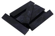 Bone Nut Blanks - Dyed Black - 2" x .4" x .14" - 10 pack