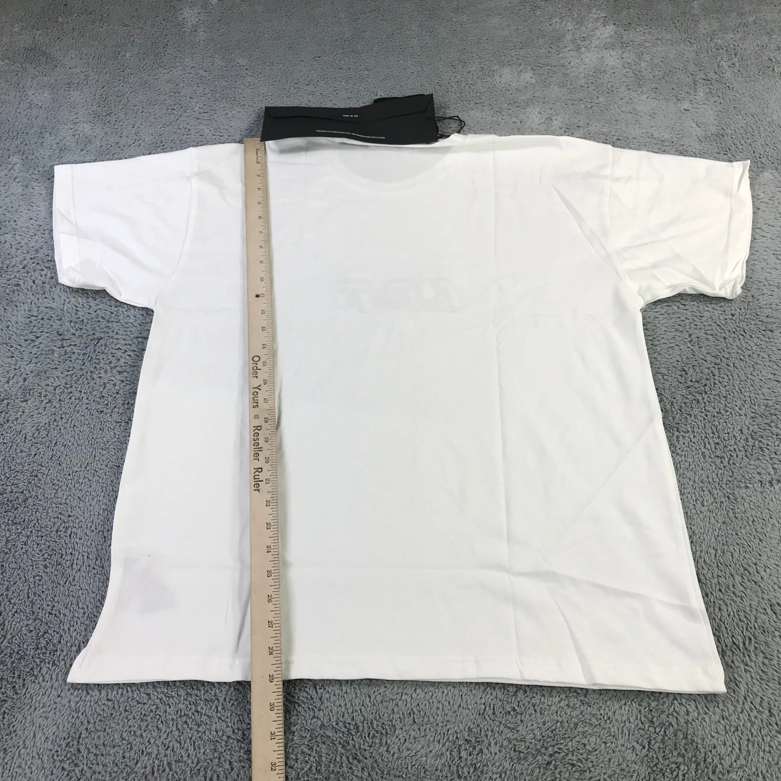 HBA (HOOD BY AIR) Hood By Air Shirt Uomo Medium M HBA Bianco Grigio Screensaver Preppy Tee a324323