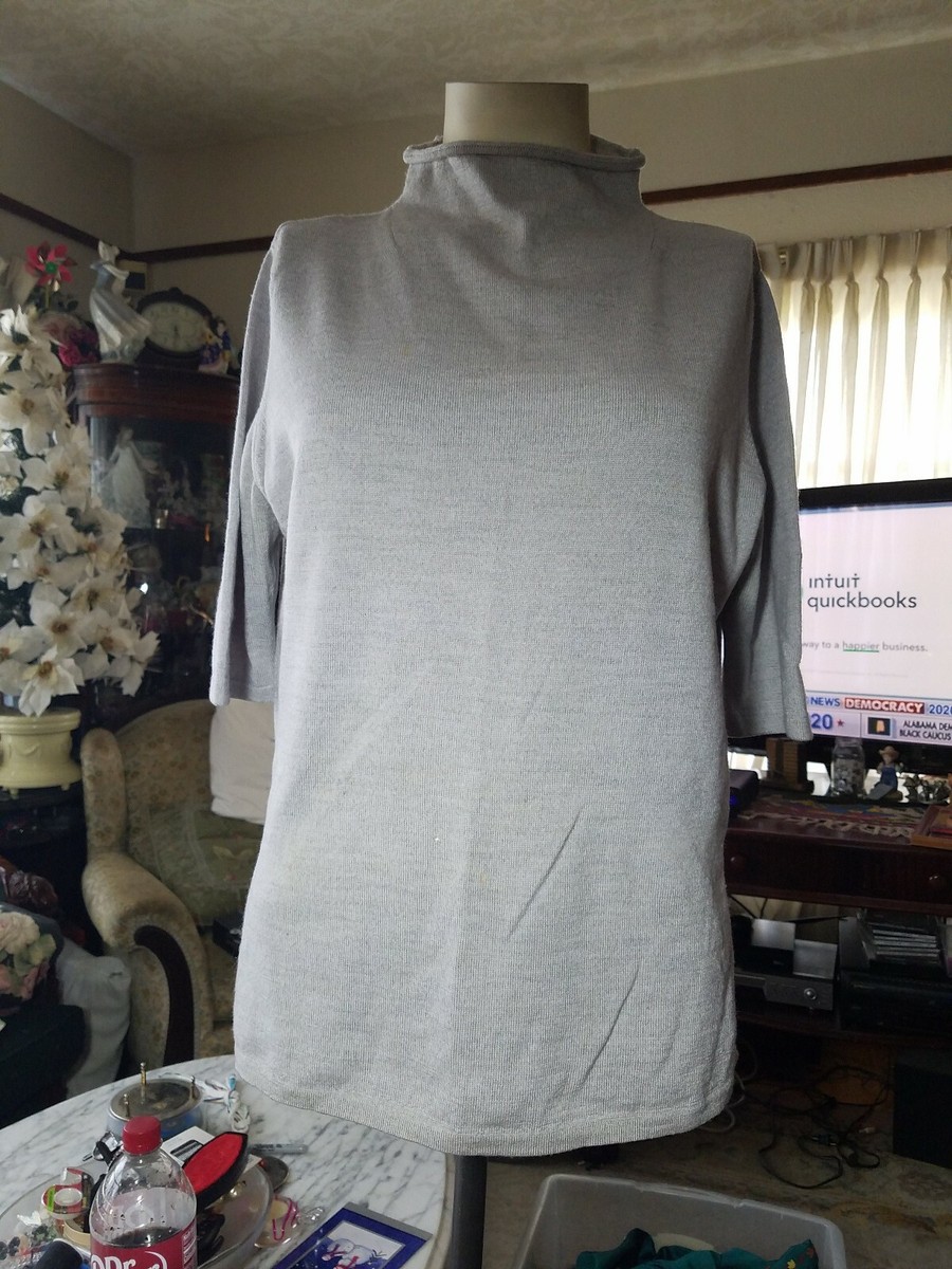 Talora Merino Wool Knit Turtleneck Pullover Sweater Women's Sz L