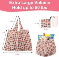 Extra Large 50lbs Foldable Reusable Shopping Bags kitchen reusable grocery bags 