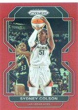 2022 Panini WNBA Prizm SYDNEY COLSON #63 RED PRIZM #105/199 ACES