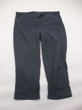 ATHLETA Size M Womens Black High Rise Stretch Pull On Athletic Crop Leggings 554