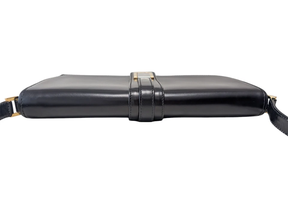 *Rare* GUCCI Shoulder Clutch Bag Purse Leather Black Vintage - Image 4 of 4