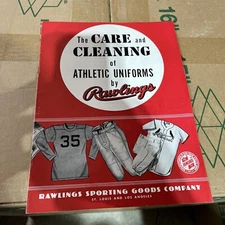 Vintage Rawlings The Care And Cleaning Of Uniforms In Great Condition
