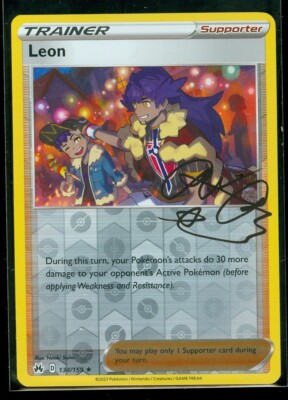 Pokemon LEON 134/159 - Crown Zenith - RARE Rev Holo - - MINT | eBay