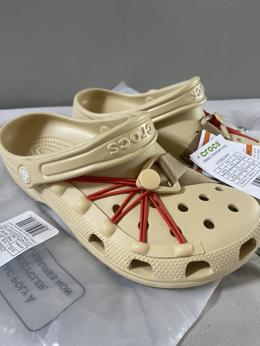 Crocs Classic Lockdown Clog Beige With Red Details Mens Size 12 Adjustable Strap Crocs | Classic Lockdown Clog | Crocs main image 2