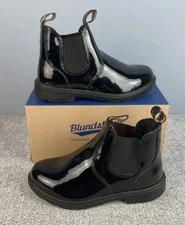 NEW Blundstone 2253 Chelsea Boots - Black Patent Leather Kids Size UK 3/US 4.5  