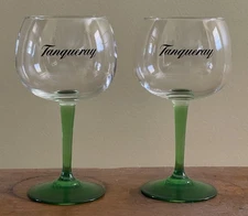 Tanqueray Gin Green Stem Balloon Glasses Large Capacity Copa Goblets Set of 2