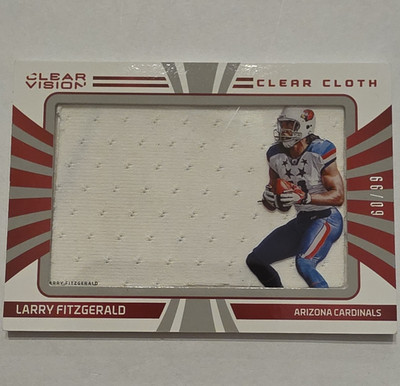 Panini 2016 Clear Vision Clear Cloth Jerseys Larry Fitzgerald #14 /99 Cardinals