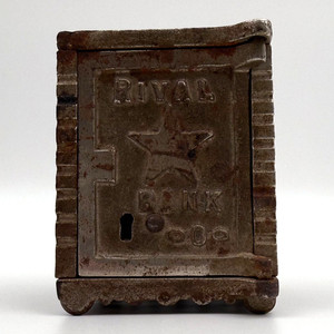 Rival Bank Cast Iron Kenton Bank 1880-1930's Missing Key