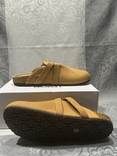 Women's Suede Leather Clogs Mules Cork Footbed Sandals Slippers Shoes Size 9