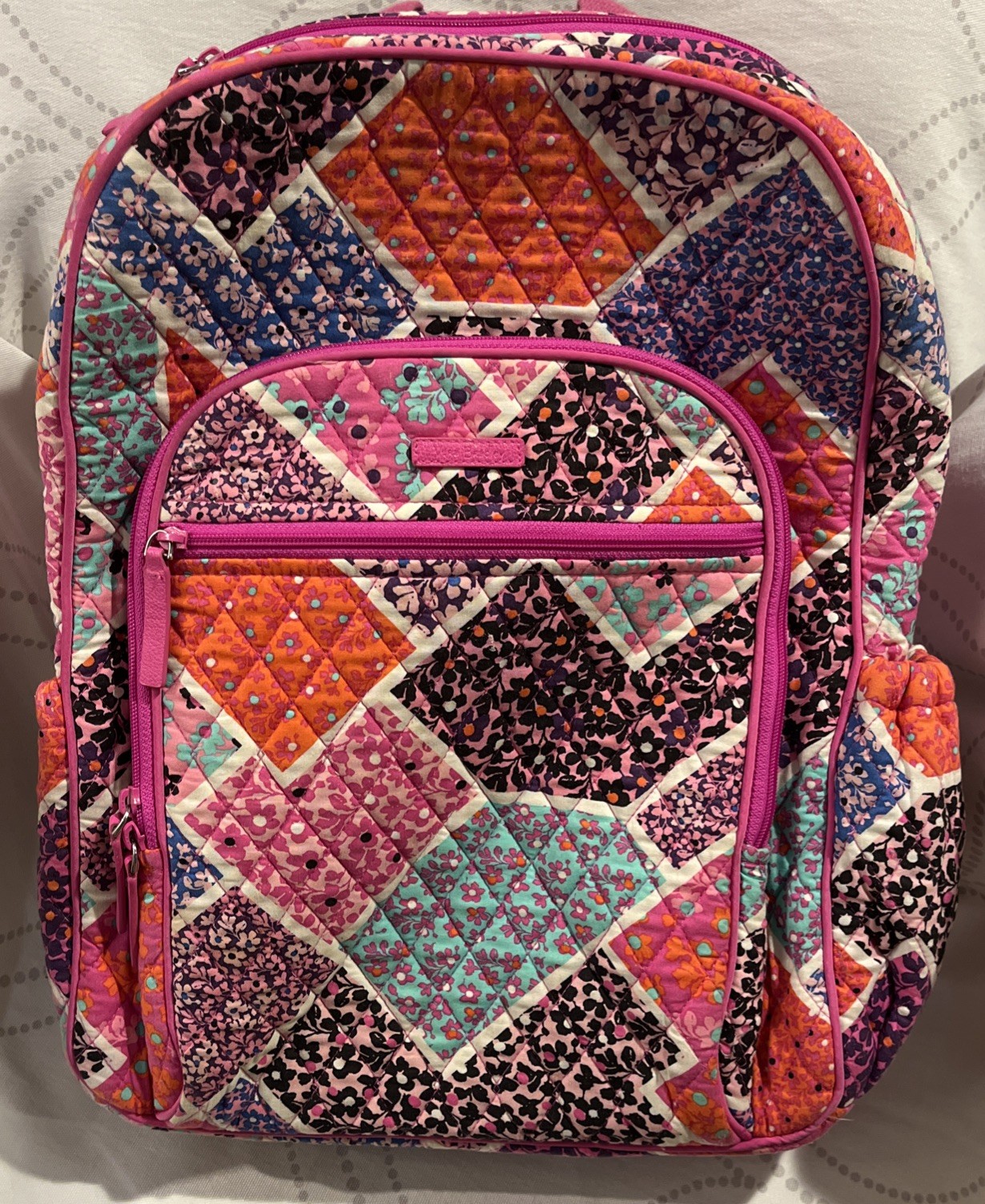 Vera Bradley Iconic Deluxe Campus Backpack In Modern Medley 