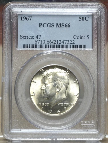 1967 KENNEDY HALF DOLLAR PCGS MS66 247322 - BUSINESS STRIKE