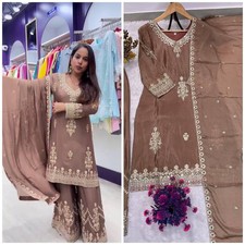 Designer Indian Wedding Dress Pakistani Bollywood Top Plazzo Salwar New Party We