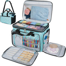 Knitting Bag Yarn Storage Tote, Large Crochet Organizer Bag, Yarn Storage Holder