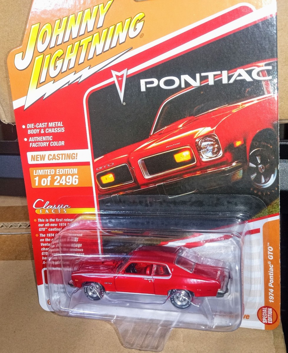 1/64 JOHNNY LIGHTNING 1974 PONTIAC VENTURA GTO RED 1 OF 2496 HOBBY