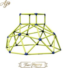 Sturdy Monkey Bars Climbing Dome Play Set - Fun for Kids 3 to 8, Green  Blue