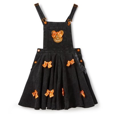 Minnie Mouse Jack-o'-Lantern Overalls Halloween Romper Women S M L