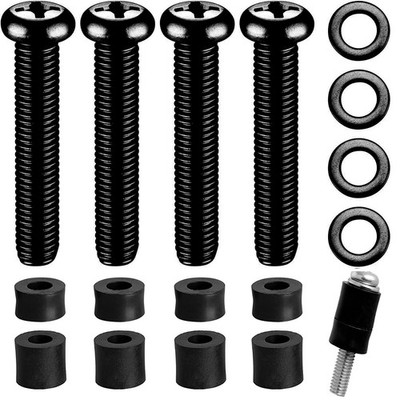 M8 Screws for Samsung TV M8x45mm, Pitch 1.25mm M8-45mm, Matte Black 