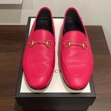AUTHENTIC GUCCI Women's Lambskin Brixton Horse Bit Loafers