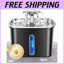95oz Stainless Steel Dog Water Dispenser, Filters Included