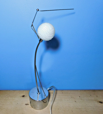 Golf Tischlampe Robert Sonneman Style Chrom 44 cm hoch