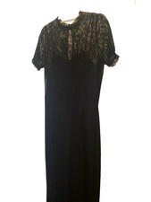 Joanna Hope Long Leg Black Play Suit  with Lace Top Detailing Size 16